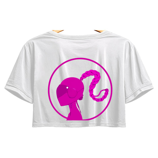 Cropped T-Shirt Barbie Bike Girl White