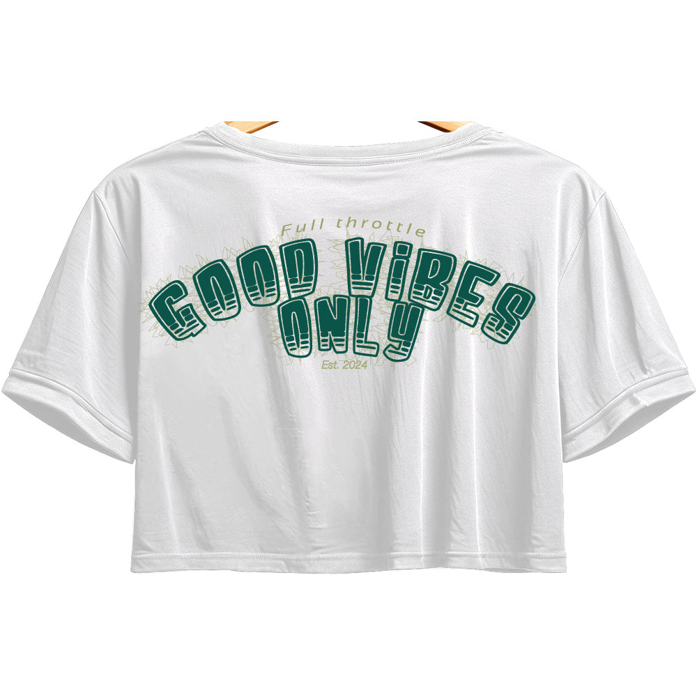 Cropped T-Shirt good vives only women white