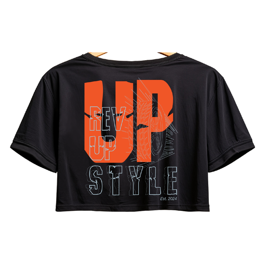 Cropped T-Shirt Up women black