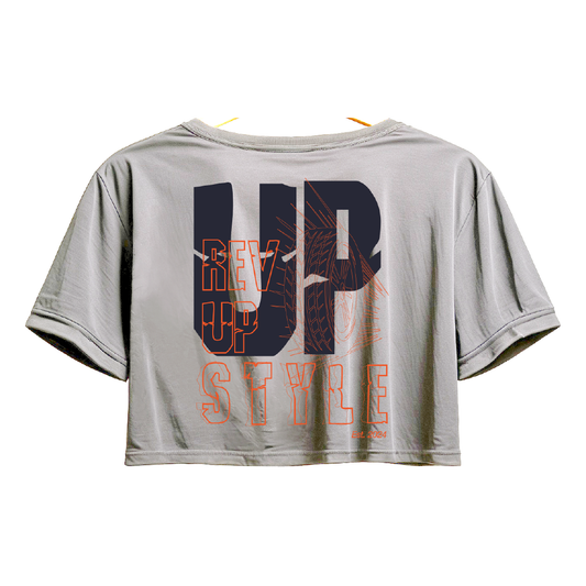 Cropped T-Shirt Up women gray